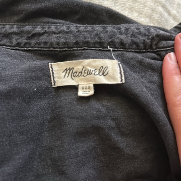 Madewell Grey Denim Button Down Shirt - XXS - Picture 4 of 4
